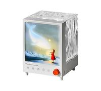 Fazvncv Projector Table Night Light 7 Color Atmospheres Light Music Player Table Decoration Lamp with White Noise Home for Bedroom