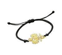 Fazvncv Wax Rope Weaving Wrist Chain Bangle Featuring a Polish Accipiter Pendant for Unisex Wear Cultural Tradition Jewelry