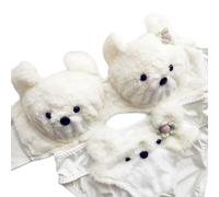 Fazvncv Women Lovely Plush Bra Panty Set Funny Bear Bra Panties Set Cartoon Plush Underwear Soft Student Girls Lingerie Set