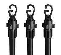 FB FunkyBuys 2.4M Adjustable Washing Line Pole - Heavy Duty Washing Line Prop -Best Clothes Line Prop to Dry Clothes Naturally - Extendable Home Garden Washing Line Prop (3 x 2.4M)