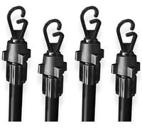 FB FunkyBuys 2.4M Adjustable Washing Line Pole - Heavy Duty Washing Line Prop -Best Clothes Line Prop to Dry Clothes Naturally - Extendable Home Garden Washing Line Prop (4 x 2.4M)