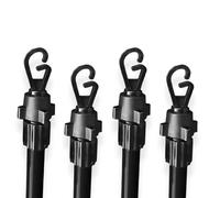 FB FunkyBuys® 4 x 2.4M Adjustable Washing Line Pole - Heavy Duty Washing Line Prop -Best Clothes Line Prop to Dry Clothes Naturally - Extendable Home Garden Washing Line Prop