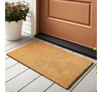 FB FunkyBuys Coir Door Mats Outdoor - Thick Bristles Non-Slip Rubber Backing - Natural Heavy Duty Coconut Mat - Front Door Mat Ideal for Porch, Entryways, Office & Home (Brown, 75cm x 100cm)