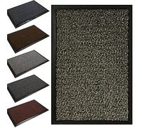 FB FunkyBuys Door Mat Dirt Trapper Barrier Mats Indoor&outdoor Washable Heavy Duty Non-Slip Entrance Rug Shoes Scraper Front Door Mat Carpet Super Absorbent Kitchen Rug (40x60cm, Brown)