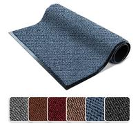 FB FunkyBuys Door Mats Indoor Dirt Trapper for Indoor & Outdoor, Washable Barrier Mat, Heavy Duty Non-Slip Entrance Rug, Shoes Scraper, Super Absorbent Front Door Mat Carpet (Blue, 50X80)