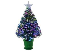 FB FunkyBuys Fibre Optic Christmas Tree - Pre-Lit Xmas Trees - Multicolour Pop Up Christmas Tree for Indoor and Outdoor Holiday Décor - Christmas Decorations (2FT)