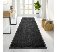 FB FunkyBuys Hallway Runner Rug 120x180cm Black - Non-Slip Rubber Back Carpet Runner, Dirt Trapper Washable Hall Runner Mat for Hallway Kitchen Living Room Entryway Corridor