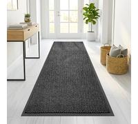 FB FunkyBuys Hallway Runner Rug 80x200cm Anthracite - Non-Slip Rubber Back Carpet Runner, Dirt Trapper Washable Hall Runner Mat for Hallway Kitchen Living Room Entryway Corridor