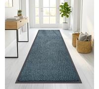 FB FunkyBuys Hallway Runner Rug 90x200cm Blue - Non-Slip Rubber Back Carpet Runner, Dirt Trapper Washable Hall Runner Mat for Hallway Kitchen Living Room Entryway Corridor