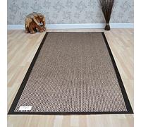 FB FunkyBuys® LARGE BARRIER MATS KITCHEN FLOOR RUG DOOR MATS ANTI SLIP WASHABLE MAT LONG RUNNER HEAVY DUTY 120X180 CM - AVAILABLE IN 4 VIBRANT COLORS (Beige Black)