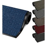 FB FunkyBuys® LARGE SMALL KITCHEN HEAVY DUTY BARRIER MAT NON SLIP RUBBER BACK DOOR HALL RUGS AND VARIOUS SIZES (50x80 cm, Blue/Black)