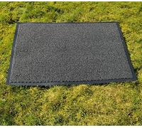 FB FunkyBuys® LARGE SMALL KITCHEN HEAVY DUTY BARRIER MAT NON SLIP RUBBER BACK DOOR HALL RUGS AND VARIOUS SIZES (60x90 cm, Grey/Black)