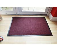 FB FunkyBuys® RUBBER BACKING ANTI SLIP HOME KITCHEN RED BLACK BARRINER MATS FLOOR RUNNERS DOOR DIRT STOPPERS WASHABLE FOLDABLE FLOORING RUGS-60X90CM -BEST PRICE