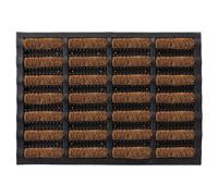 FB FunkyBuys Tuff Scrap Door Mats Outdoor - Washable Non Slip Rubber Backing Coir Bristles Floor Mat - Heavy Duty Large Front Door mat Outside for Home, Offices and Garden (1, 40 x 60 cm)