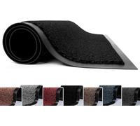 FB FunkyBuys Washable Door Mats - Heavy Duty, Non-Slippery & Stylish Floor Mat - Door mat indoor Large Rubber Indoor & Outdoor Doormats for Perfect Dust Grabbing (Black-waved, 80 x 180 CM)