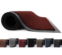 FB FunkyBuys Washable Door Mats - Heavy Duty, Non-Slippery & Stylish Floor Mat - Door mat indoor Large Rubber Indoor & Outdoor Doormats for Perfect Dust Grabbing (Red-waved, 60 x 90 CM)