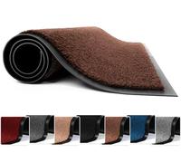 FB FunkyBuys Washable Door Mats - Heavy Duty, Non-Slippery & Stylish Floor Mat - Door mat indoor Large Rubber Indoor & Outdoor Doormats for Perfect Dust Grabbing (Brown-Solid, 80 x 120 CM)