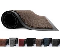 FB FunkyBuys Washable Door Mats - Heavy Duty, Non-Slippery & Stylish Floor Mat - Door mat indoor Large Rubber Indoor & Outdoor Doormats for Perfect Dust Grabbing (Brown-waved, 60 x 120 CM)