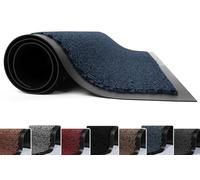 FB FunkyBuys Washable Door Mats - Heavy Duty, Non-Slippery & Stylish Floor Mat - Door mat indoor Large Rubber Indoor & Outdoor Doormats for Perfect Dust Grabbing (Blue-waved, 60 x 80 CM)