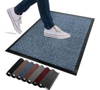 FB FunkyBuys Washable Door Mats Indoor & Outdoor - Non-Slippery Heavy Duty Doormats Indoor - Highly Absorptive Rubber Door Mat - Perfect for Kitchen, Home and Hotel Entrance (Blue, 80x140 CM)