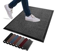 FB FunkyBuys Washable Door Mats Indoor & Outdoor - Non-Slippery Heavy Duty Doormats Indoor - Highly Absorptive Rubber Door Mat - Perfect for Kitchen, Home and Hotel Entrance (Anthracite, 80x140 CM)