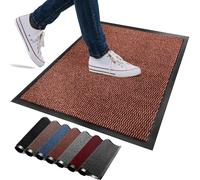 FB FunkyBuys Washable Door Mats Indoor & Outdoor - Non-Slippery Heavy Duty Doormats Indoor - Highly Absorptive Rubber Door Mat - Perfect for Kitchen, Home and Hotel Entrance (Rust, 60x80 CM)