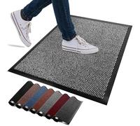 FB FunkyBuys Washable Door Mats Indoor & Outdoor - Non-Slippery Heavy Duty Doormats Indoor - Highly Absorptive Rubber Door Mat - Perfect for Kitchen, Home and Hotel Entrance (Grey, 80x180 CM)