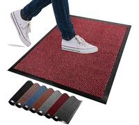 FB FunkyBuys Washable Door Mats Indoor & Outdoor - Non-Slippery Heavy Duty Doormats Indoor - Highly Absorptive Rubber Door Mat - Perfect for Kitchen, Home and Hotel Entrance (Red, 90x200 CM)