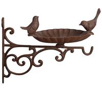 FB163 Bird Bath/Feeder with Wall Bracket-Brown,23.6 x 28.1 x 23.4