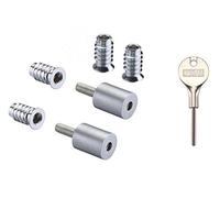 FB319 Quality Roller Sash Window Stop Restrictor for Child Safety and Security - Comes with Key Included (Satin Chrome)
