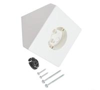 FB900 Ceiling Fan Mounting Box for Arched Ceilings 80°+ | Sturdy Plastic, Supports 70lb Fans & 200lb Lights, Fits 2x4 Frames, White Finish, Includes Screws & Cable Connector