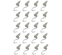Fbaby 20 Pcs Adjustable Metal Art Gallery Display Hanger Hooks, Professional Wire Rope Rail Picture Hanging Hooks, Hanger System Accessories for 1mm-2mm Wire Rope (Adjustable Hooks)