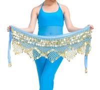 FBANULPEX Chiffon and Metal Belly Dance Skirt