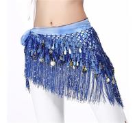 FBANULPEX Chiffon Belly Dance Hip Scarf | Multicolor For Dance Performances: Coin Waist Chain(Color-04)