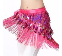 FBANULPEX Chiffon Belly Dance Hip Scarf | Multicolor For Dance Performances: Coin Waist Chain(Color)