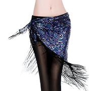 FBANULPEX Chiffon & Metal Belly Dance Hip Scarf