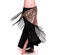 FBANULPEX Chiffon & Metal Belly Dance Hip Scarf