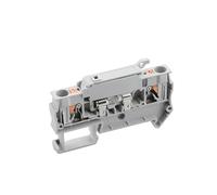 FBANULPEX Push in Type PT Screwless Wire Wiring Connector, 1 Piece Din Rail Terminal Blocks PT 4-HESI Gray Connector Push In Spring(Grey,6A)
