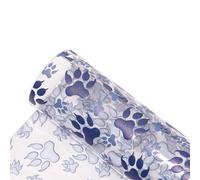 FBANULPEX PVC Printed Leather Roll, Transparent PVC Jelly Vinyl Printed Jelly Vinyl Sheets Christmas Prints PVC Fabric Leather(Color-5,Half yard 50 x120cm)