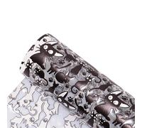 FBANULPEX PVC Printed Leather Roll, Transparent PVC Jelly Vinyl Printed Jelly Vinyl Sheets Christmas Prints PVC Fabric Leather(Color-2,Roll 20 x 120cm)