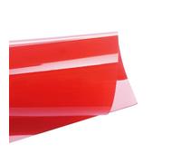 FBANULPEX PVC Printed Leather Roll, Transparent PVC Jelly Vinyl Transparent PVC Leather Sheets Candy Jelly Glitter Craft(Red)