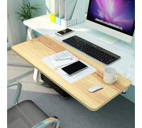 FBANULPEX Sliding Sliding Tray，Ergonomic Pull-out Tray ， Custom Keycap Set， 90° Foldable Keyboard Tray, Ergonomic Armrest Shelf(Wood 1,75x25cm(30x10Inch))