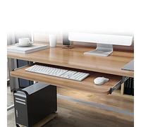 FBANULPEX Sliding Sliding Tray，Ergonomic Pull-out Tray ， Custom Keycap Set，Office Keyboard Drawer With Height Adjustable(A Walnut,70 * 27 cm(28 * 11 Inch))