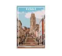Fbaoda Bristol England Posters Vitger Travel Poster Canvas Art Wall Room House Decor Bedroom Office Posters Prints Wall Art Paitings Rustic Home Decorate for Living 08x12inch(20x30cm)