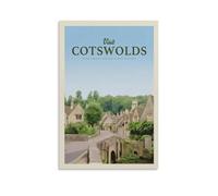 Fbaoda Cotswolds Posters Vitger Travel Poster Canvas Art Wall Room House Decor Bedroom Office Posters Prints Wall Art Paitings Rustic Home Decorate for Living 20x30inch(50x75cm)