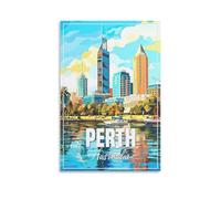 Fbaoda Perth Australia Posters Vitger Travel Poster Canvas Art Wall Room House Decor Bedroom Office Posters Prints Wall Art Paitings Rustic Home Decorate for Living 12x18inch(30x45cm)