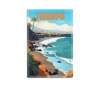 Fbaoda Tenerife Spain Posters Vitger Travel Poster Canvas Art Wall Room House Decor Bedroom Office Posters Prints Wall Art Paitings Rustic Home Decorate for Living 24x36inch(60x90cm)