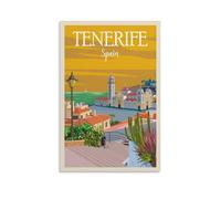 Fbaoda Tenerife Spain Posters Vitger Travel Poster Canvas Art Wall Room House Decor Bedroom Office Posters Prints Wall Art Paitings Rustic Home Decorate for Living 24x36inch(60x90cm)