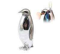 FBAODA Windproof Penguin Butane Metal Lighter - Portable Soft Flame, Reusable Adjustable - for Outdoor, Candle, Barbecue, Men's Gift (C)