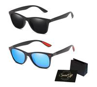 FBBEVWBK 2Pcs Polarised Sunglasses Mens Womens, Retro Dark Shades